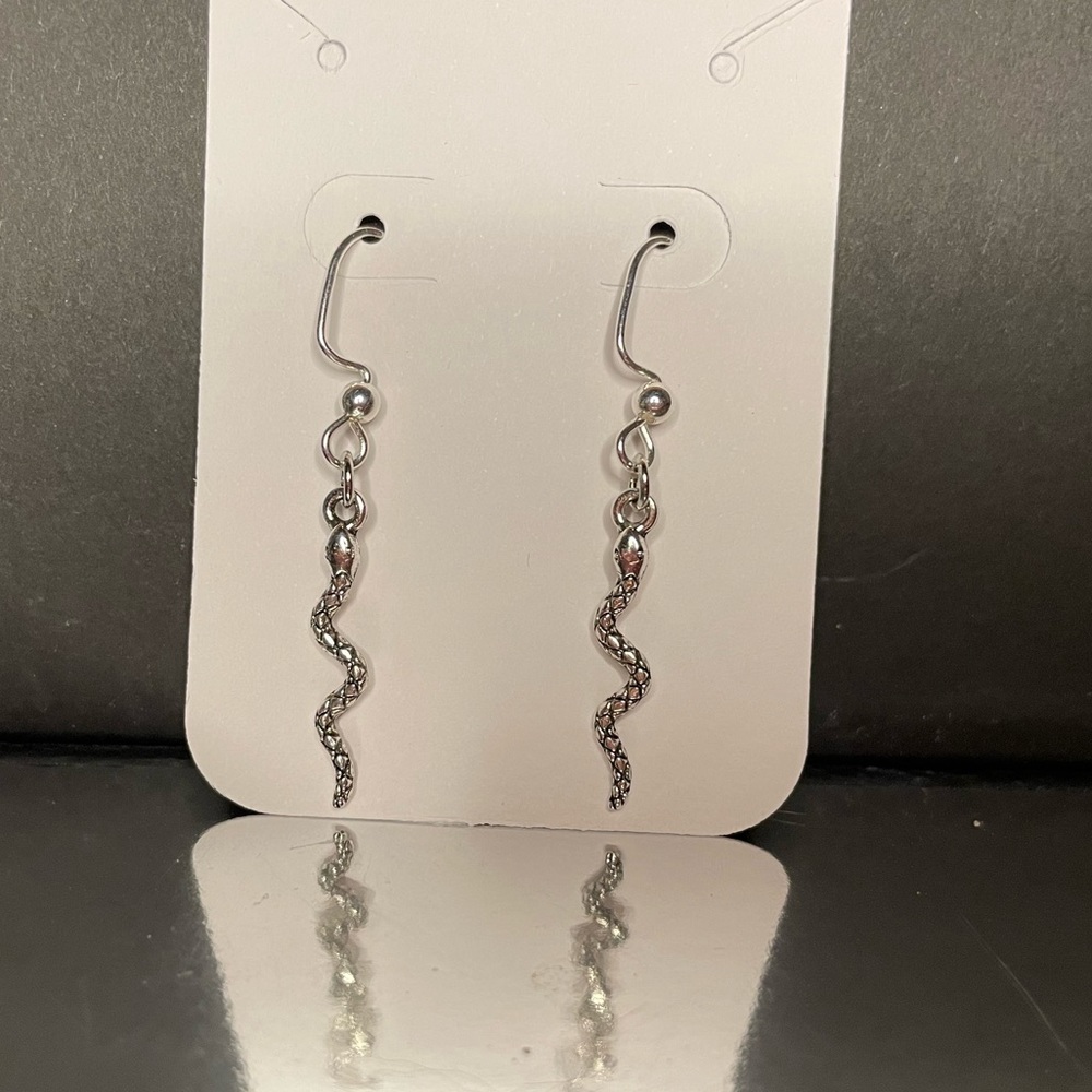 Handmade Snake Fishhook Earrings